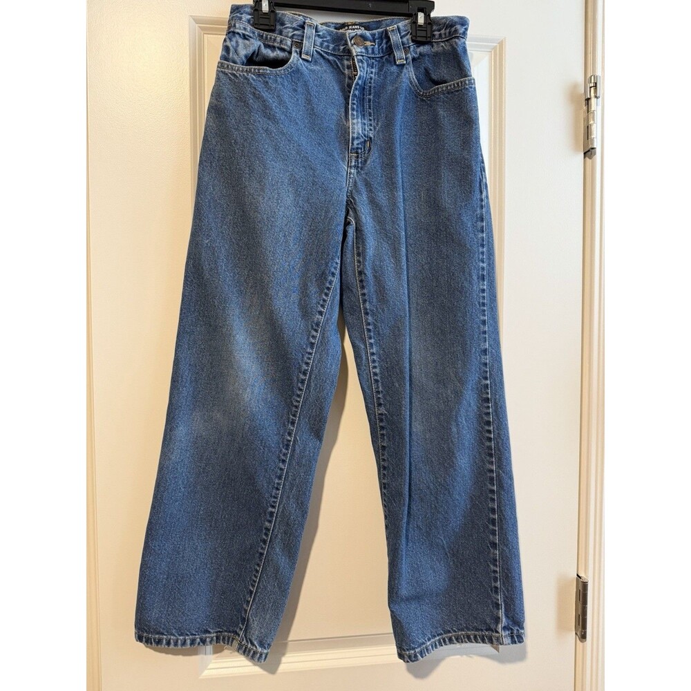 Vintage Polo Jeans Co Ralph Lauren Girls 12 Wide Leg Jeans Y2K 100% Cotton